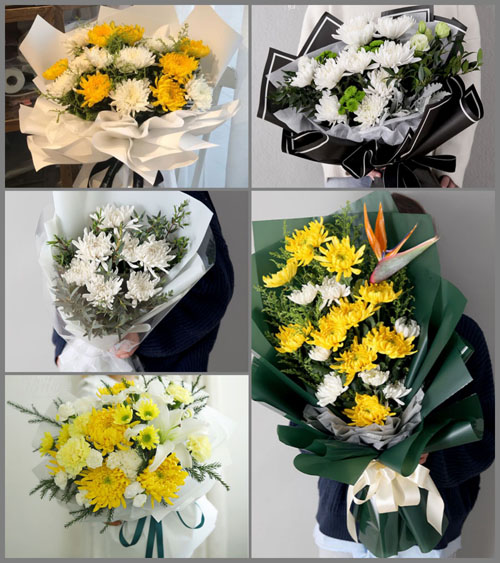 新疆巴音郭楞州轮台县白事花束代送